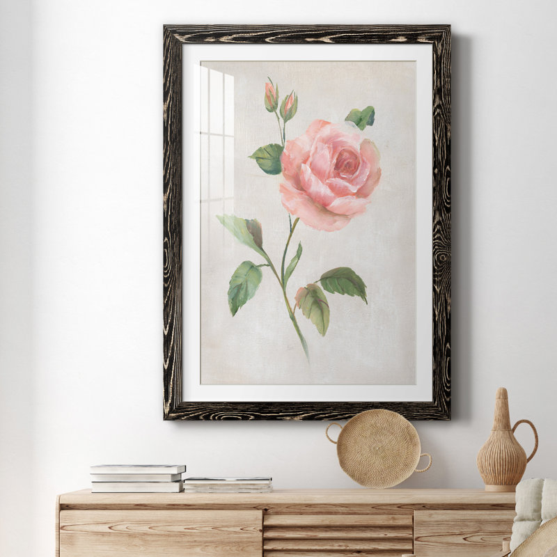 Grandiflora I - peinture encadrée, H 37,5 po x l 27,5 po x P 1,5 po, Cadre noir