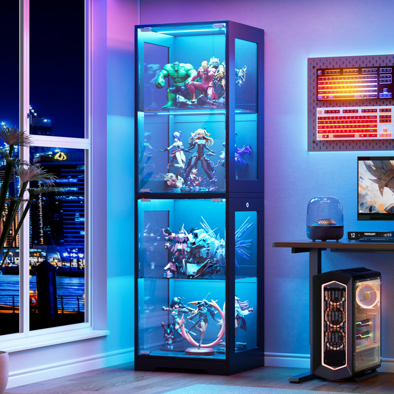 Vitrine en verre avec