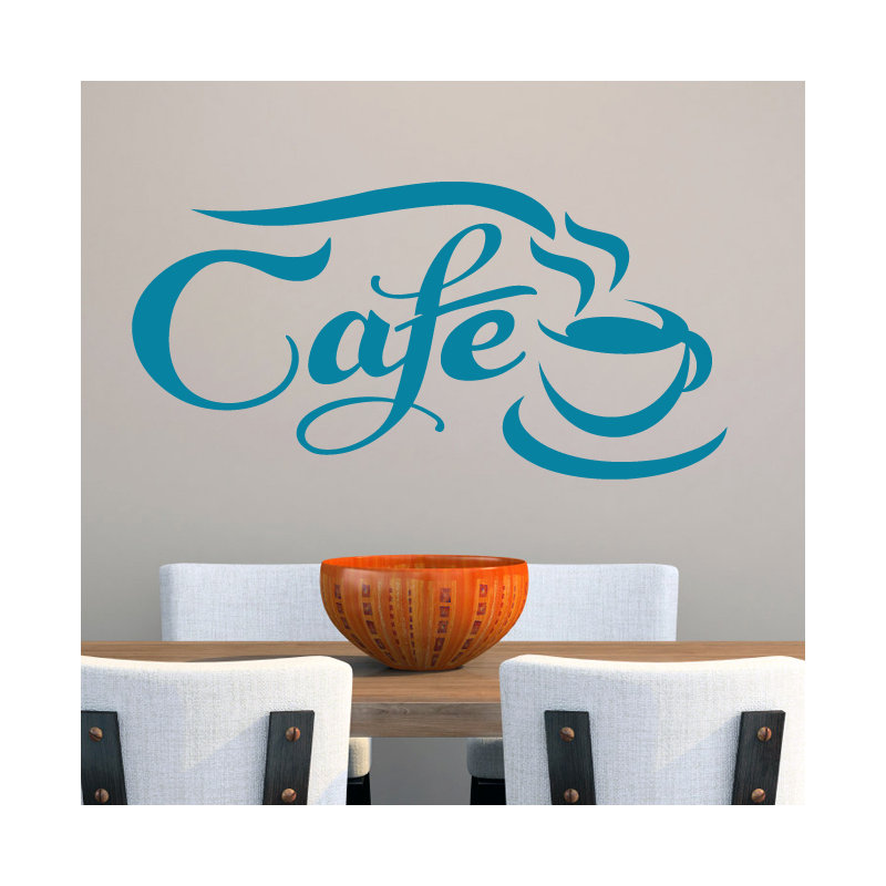 Adhésif décoratif café, Bleu sarcelle