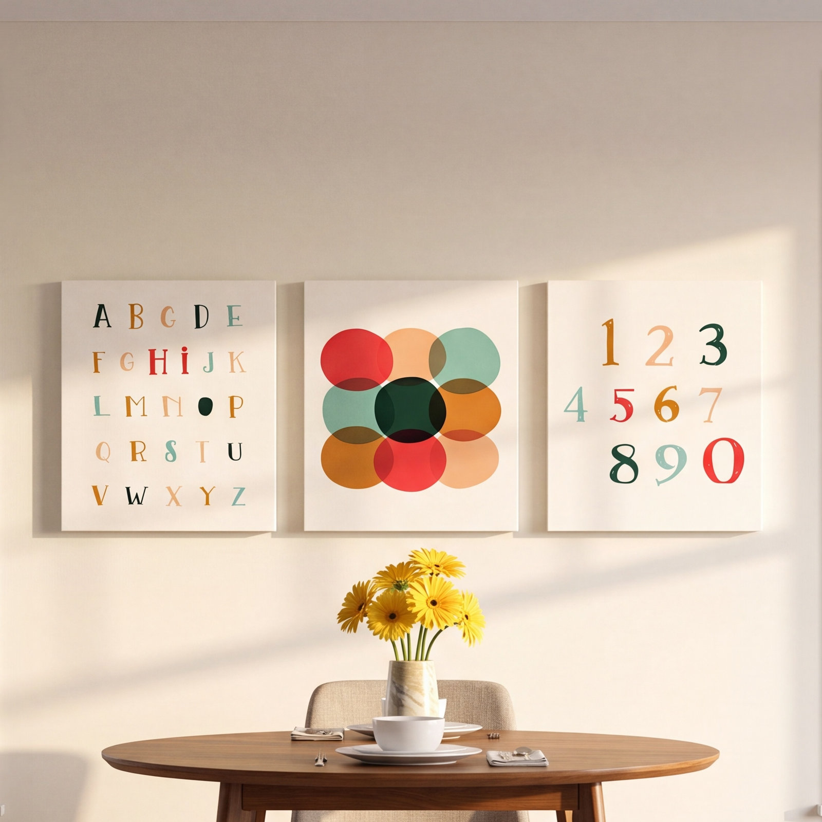 Citlali 3-Piece Kids Wall Décor Set, Wrapped Canvas, 20" H x 16" W x 1.5" D