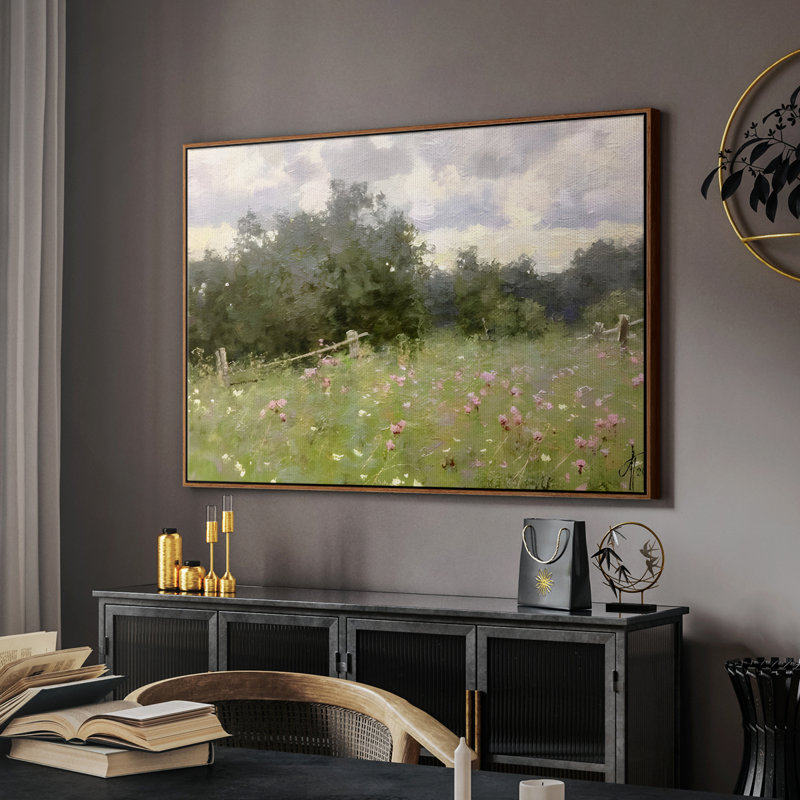 «Vintage Landscape - CCLXIV» sur toile, Noyer, H 25 po x l 37 po