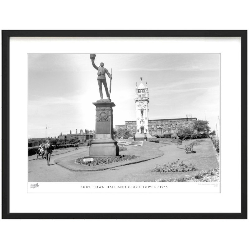 Bury, Town Hall And Clock Tower C1955 by Francis Frith - Single Picture Frame Print, 45cm H x 60cm W x 2.3cm D
