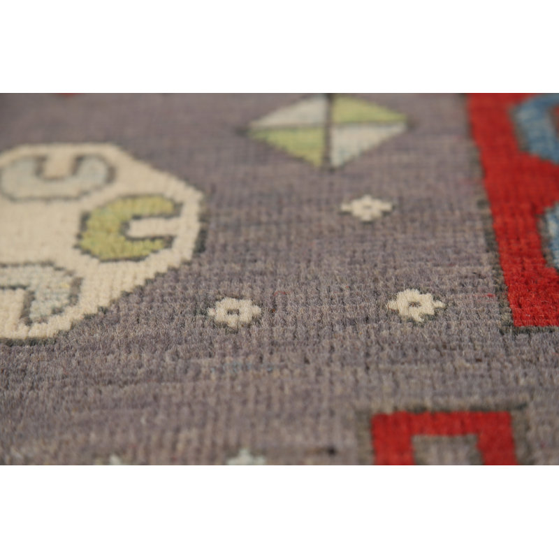Geometric Kazak Vegetable Dye Area Rug