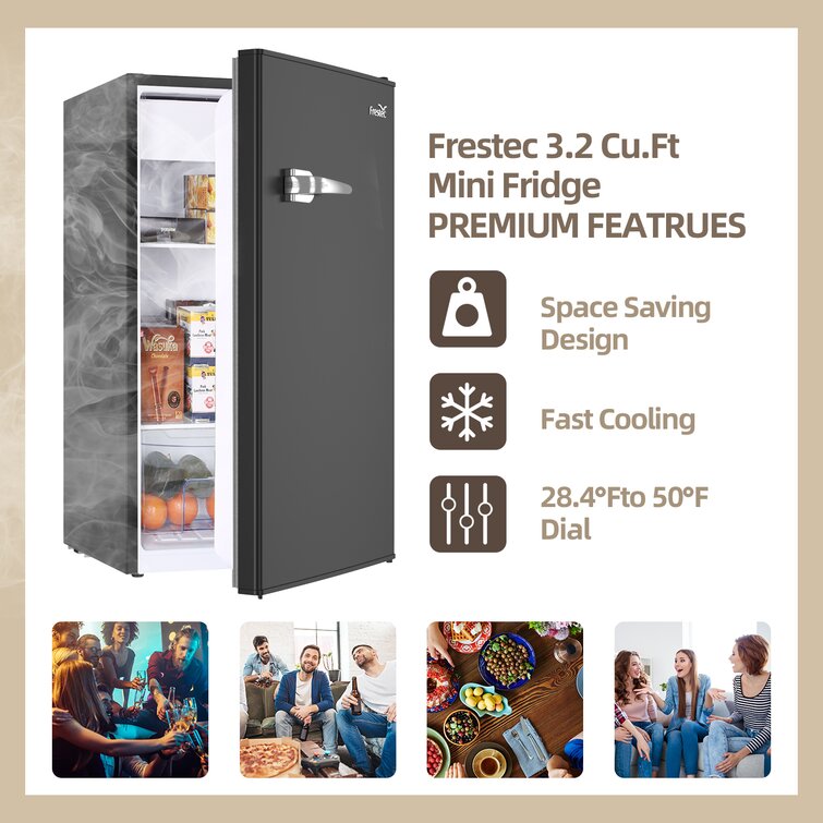 Frestec 2.4 Cu.Ft Mini Fridge for Bedroom, Mini Guinea