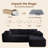 106" Cloud Sectional Couch With Chaise Longue,l Shaped Modular Modern Sofa With Deep Seat,comfy Corduroy Fluffy Sleeper Couch,no Assembly Required Couch For Living Room-526506039-527992767