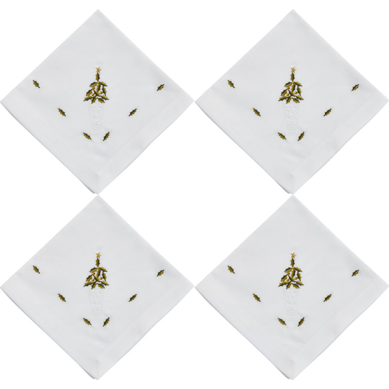 Worsham Collection Polyester Embroidered Square Napkin