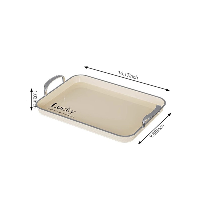 Plateau en plastique Jomtien, H 1,02 po x l 9,88 po x P 14,17 po