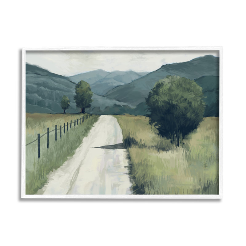 «Farmland Fields Green Blue Landscape» par Ziwei Li - reproduction d'art, H 11 po x l 14 po