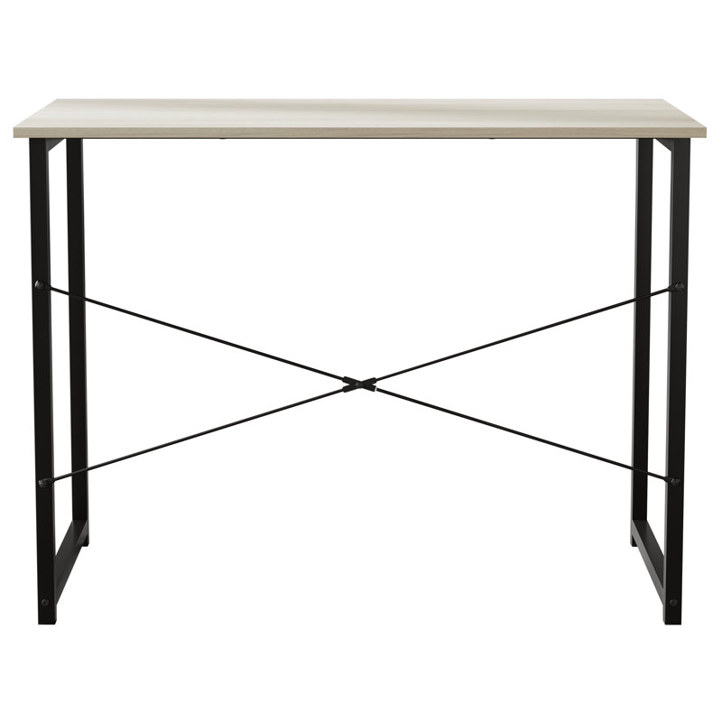 39 Inch Metal Writing Desk, Light Gray, 29.33" H x 39.37" W x 19.68" D