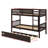 Twin-On-Twin Rubber Wood Bunk Bed Featuring Trundle, Transformable Into Two Separate Beds-1877391980