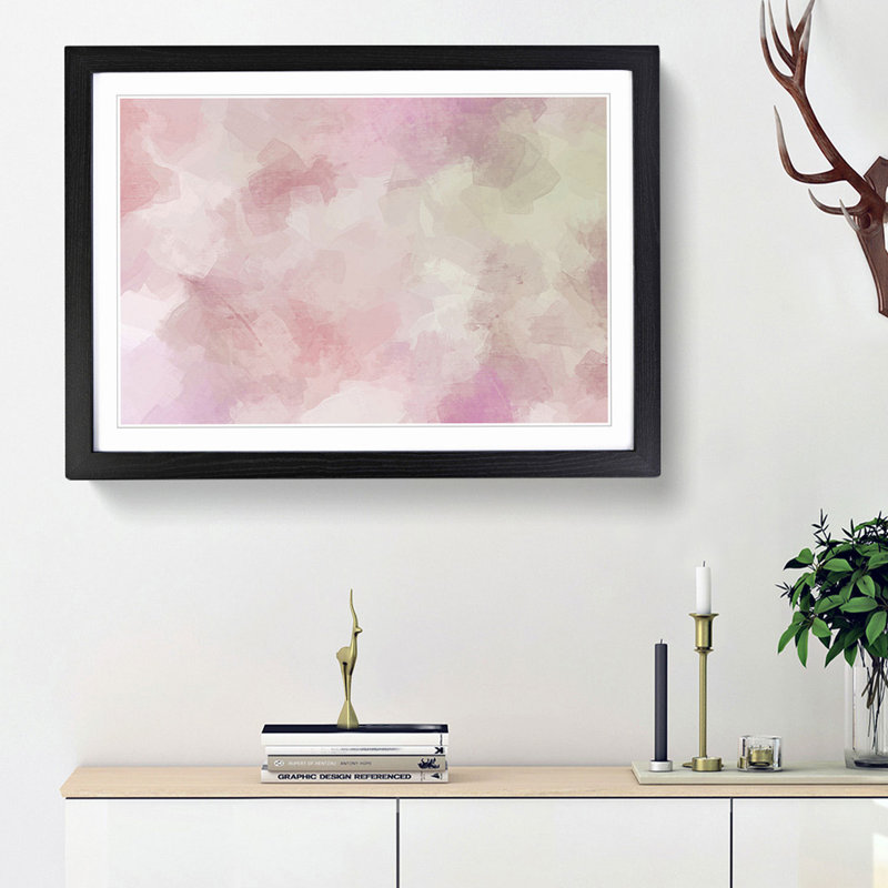 Forgetting Time in Abstract - Picture Frame Graphic Art Print, Black Framed, 48cm H x 65cm W x 2cm D