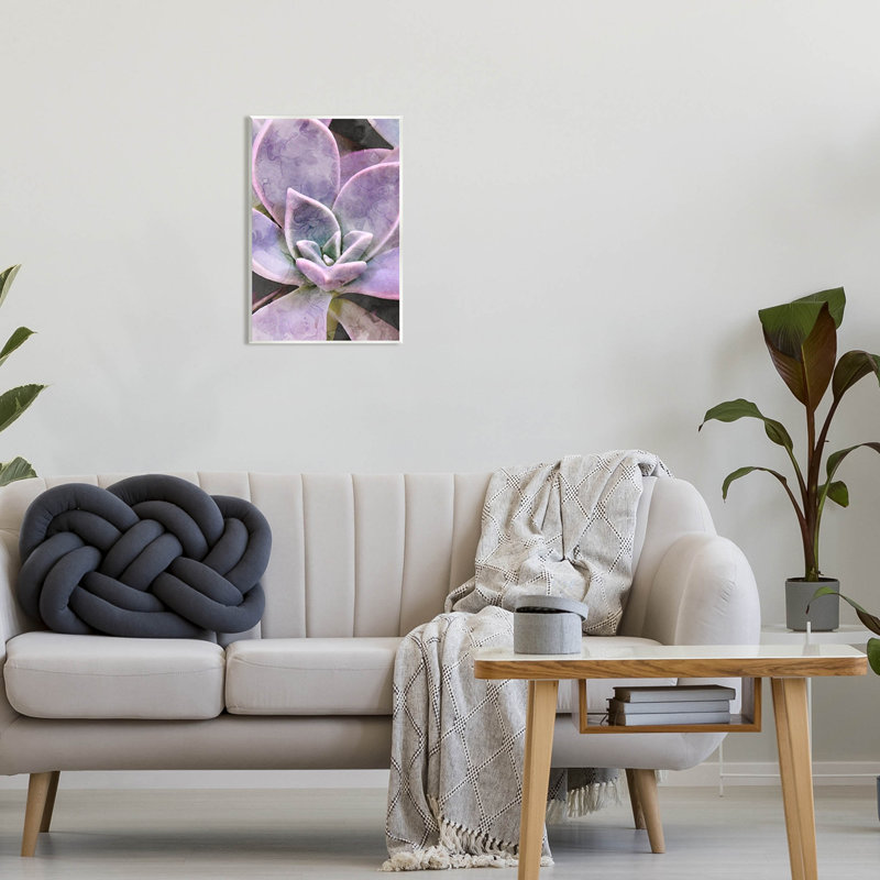 Gros plan mauve à motif de giclées par Daphne Polselli, H 19 po x l 13 po x P 0,5 po, Bois