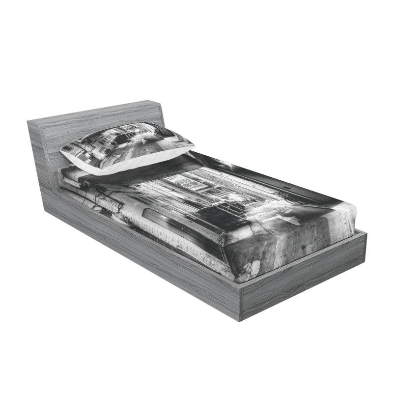 Microfiber Sheet Set, Twin Sheet Set with Fitted Sheet
