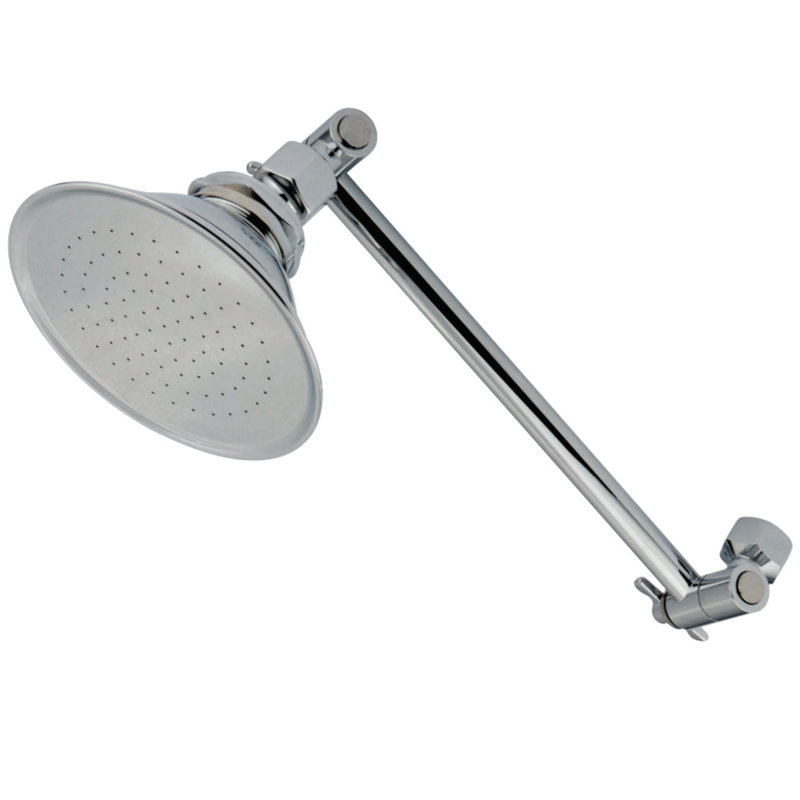 Kingston Brass Victorian 4-7/8-Inch Round Raindrop Brass Shower Head with 10-Inch Adjustable Shower Arm