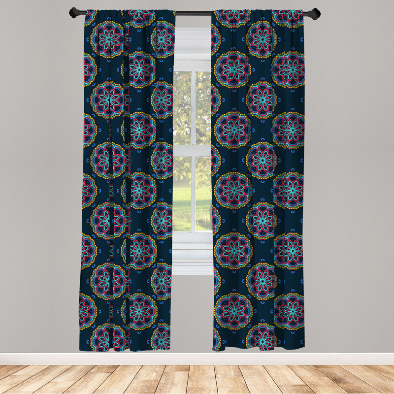 Semi-Sheer Rod Pocket Single Curtain Panel, 28" x 84"