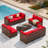 Mecayla 10 Person Wicker Outdoor Modular Sectional Seating Group With Cushions-322533292-331295557