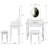 White Vanity Desk With 360 Swivel Mirror, 4 - Drawer Storage, Comfortable Stool, Easy Assembly For Bedroom Rotating Wooden Makeup Table ' Bedroom, Cushioned Spacious Frame