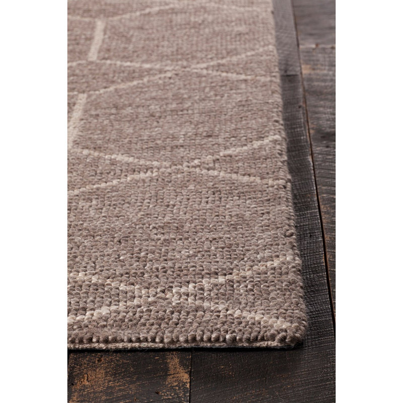 Slone Hand-Woven Silver Area Rug, Rectangle 5' x 7'6", Taupe
