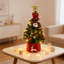 Petit arbre de Noël artificiel 2 pi avec lumières DEL blanc chaud, parfait pour les décorations de table de Noël, la maison, la cuisine, le dessus de table de salle à manger