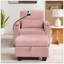 Single sofa recliner with manually adjustable backrest, USB charging port on the armrest side, phone stand included, hidden armrest storage, and a matching storage ottoman-Grey-511922408