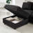 Modular Sectional Sofa,4 Storages Lshaped Polyester Fabric Sectional Couches For Living Room,3Seater Cloud Couches With Ottoman,Flexible Combination Modern Deep Seat Sofa (Black)-1042474989-1042474991