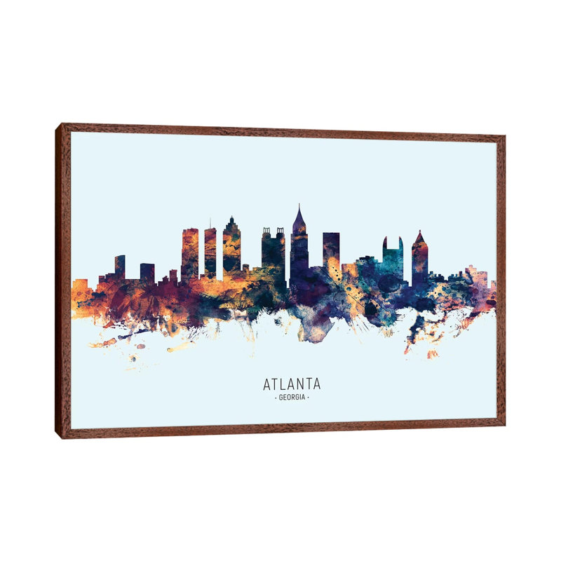 Atlanta Georgia Skyline by Michael Tompsett - 1 Piece Wall Art on Canvas, 101.6cm H x 152.4cm W x 3.81cm D