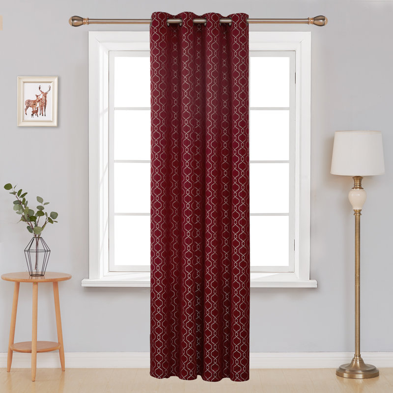 Yaira Room Darkening Single Curtain Panel, Gray, 52" W x 45" L