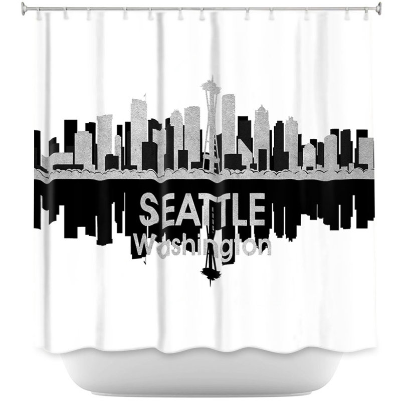 City IV Seattle Washington Single Shower Curtain