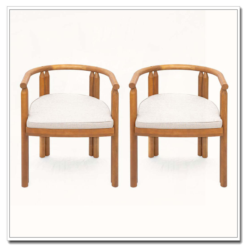 Wood Armrest Dining Chair