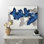 Tyrou gouache saphir sur gris VI - reproduction d'art sur toile