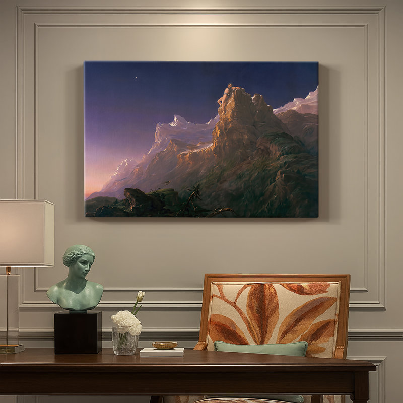 Prometheus Bound-Thomas Cole-Gallery, toile tendue-1847, 8 x 12