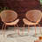 Modern Outdoor Metal Shell Chairs ( Of 2), Orange, 24.99"w X 25.22"d 34.04"h 2 Chairs, 34.04"h, Minimalist