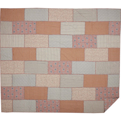 Ensemble de courtepointe réversible en coton standard Kailia