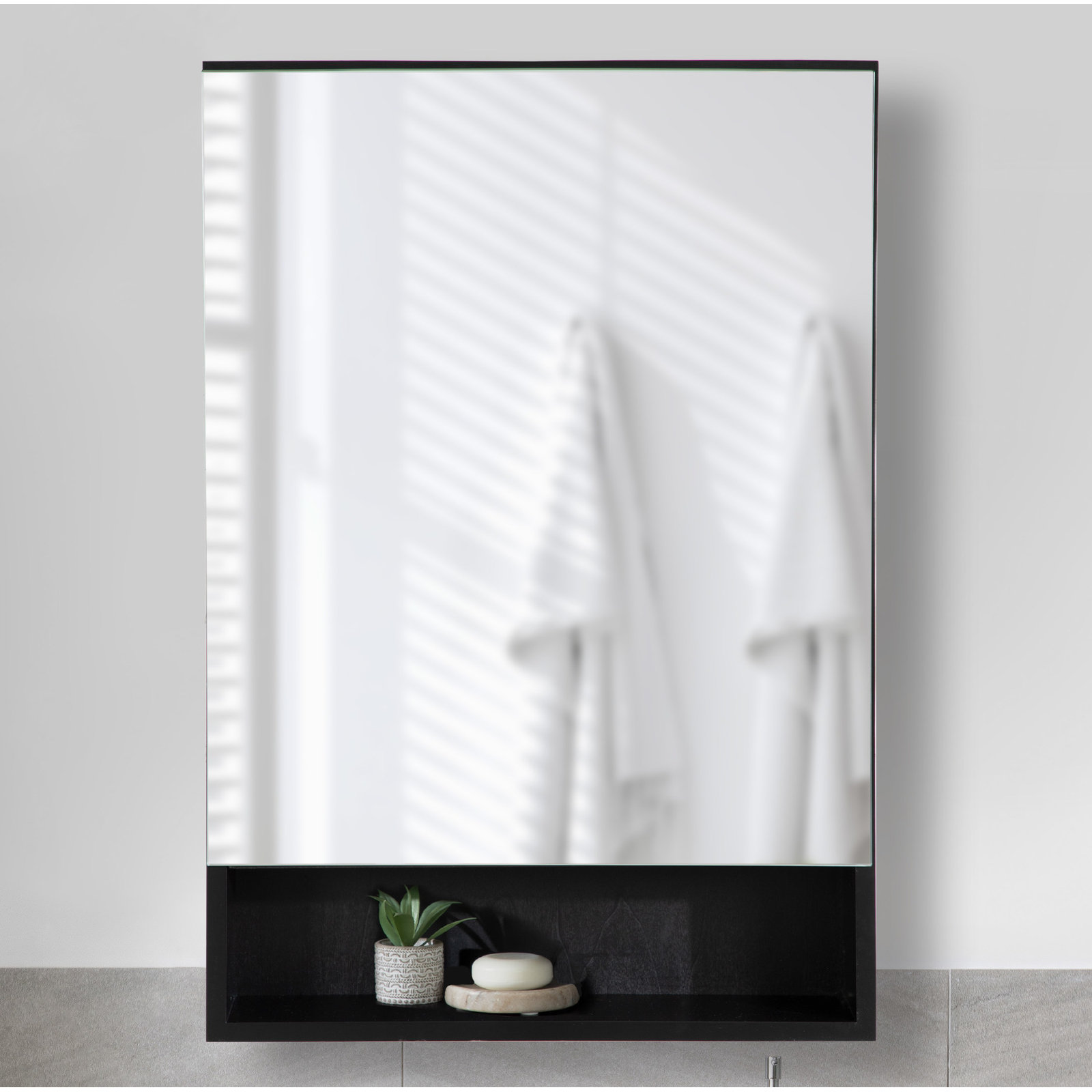Sloane Wall Mounted Medicine Cabinet, Black