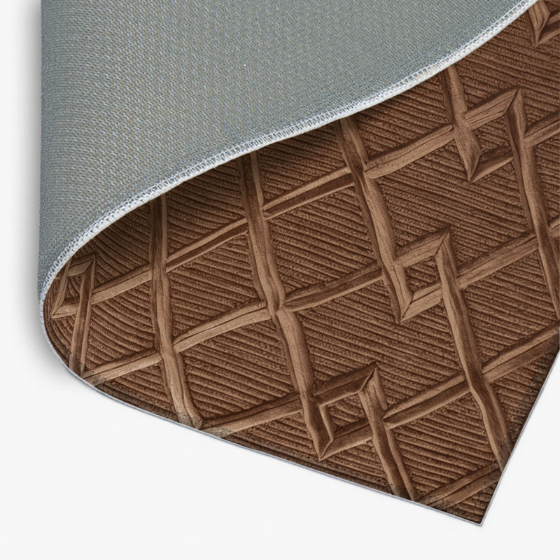 Trellis Brown Indoor and Outdoor Area Rug, Rectangle 2' x 3'