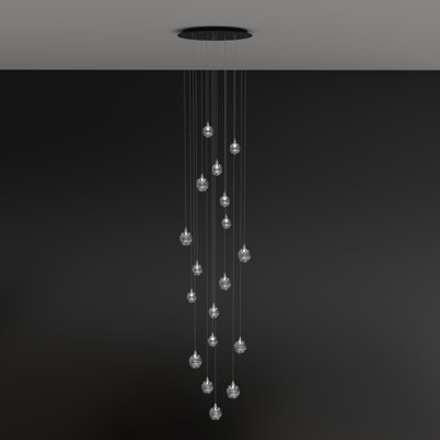 Luminaire suspendu sphère 18 lumières Calla Lilies
