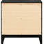 Table de chevet moderne noir patiné 2 pour la chambre à coucher - Vaste rangement avec mécanisme d'arrêt 2, attrayant