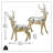 Rustic Reindeer Figurines, 8.75 Inches