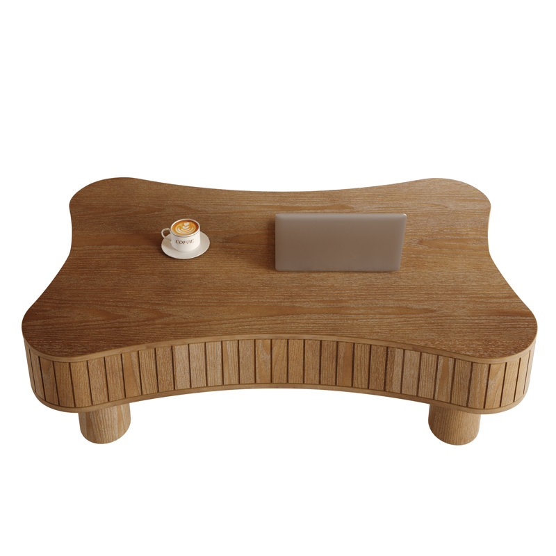 Endin 42" Lift-Top Coffee Table with Fluted Panel & Hidden Storage, Walnut