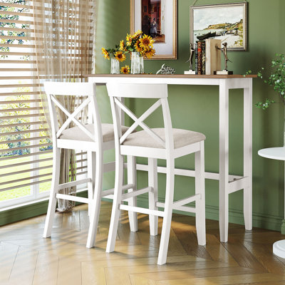Ensemble de coin-repas 48 po avec 2 chaises pour petits espaces 48 po