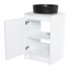 Armoire de salle de bain autoportante 20 po avec lavabo en céramique Art, portes à fermeture en douceur