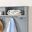 Modern Classic Hall Tree with Shoe Rack Bench and Coat Hooks for Hanging Storage, Entryway Bench with Open Shelves and Shoe Cabinets 40.16"W*18.58"D*64.17"H GRAY
