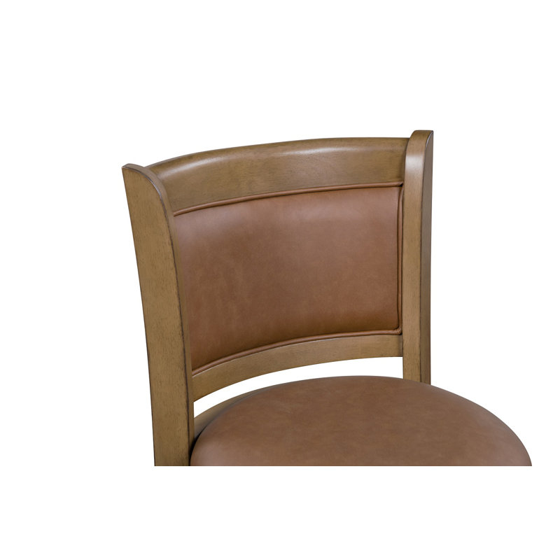 Comptoir pivotant, bar et très grand tabouret en bois Analuz, Sable patiné, Caramel