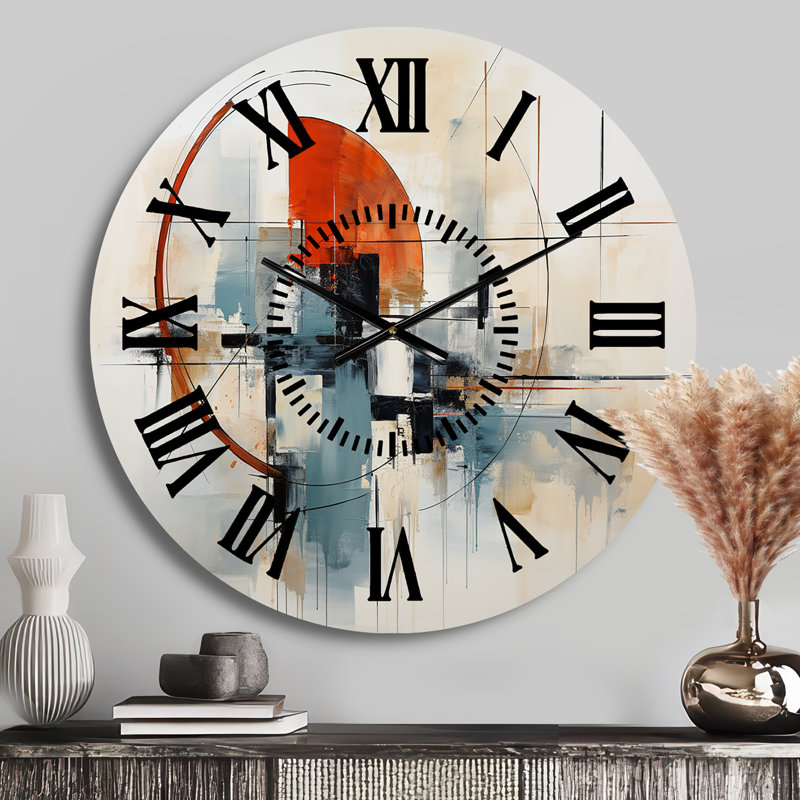 Horloge murale Mid-Century, Médium