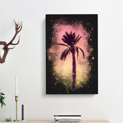 Summertime Palm Tree - Wrapped Canvas