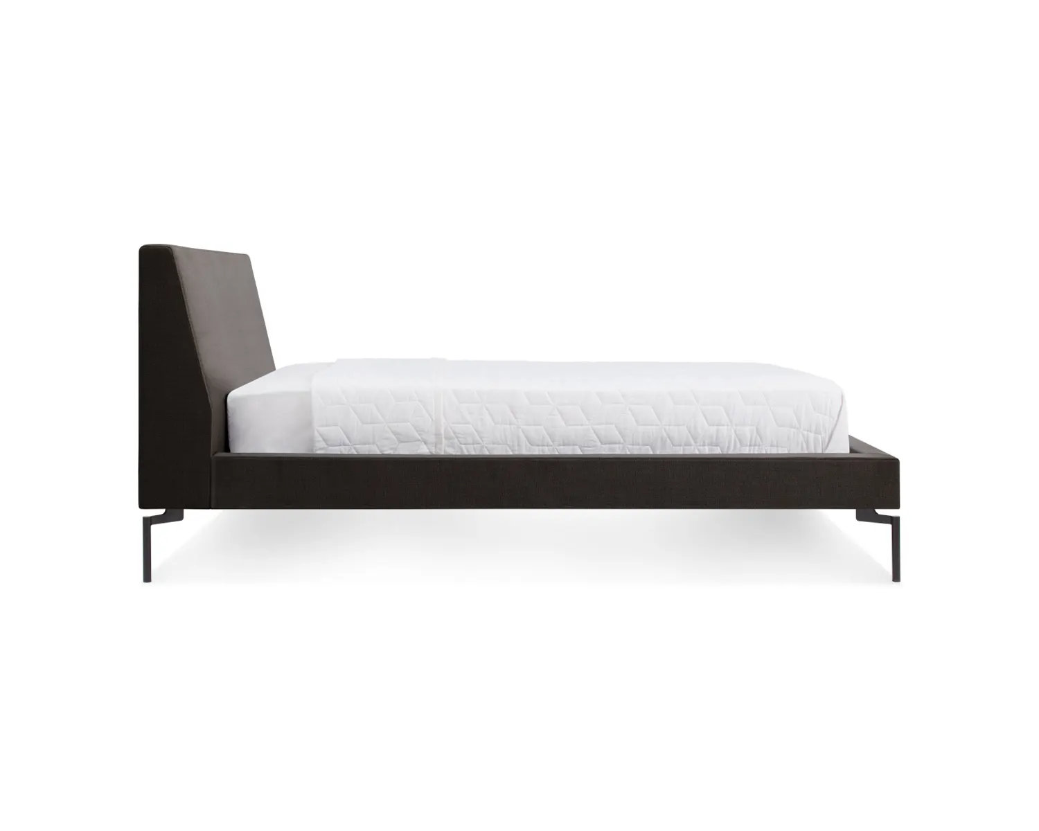 New Standard Upholstered Bed, Twin, Condit Charcoal/Black