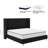 Addesyn King Black Upholstered Platform Bed-1687847668-1687847671