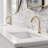 BathSelect Deck Mount Commercial Gold Touchless Automatic Sensor Faucet