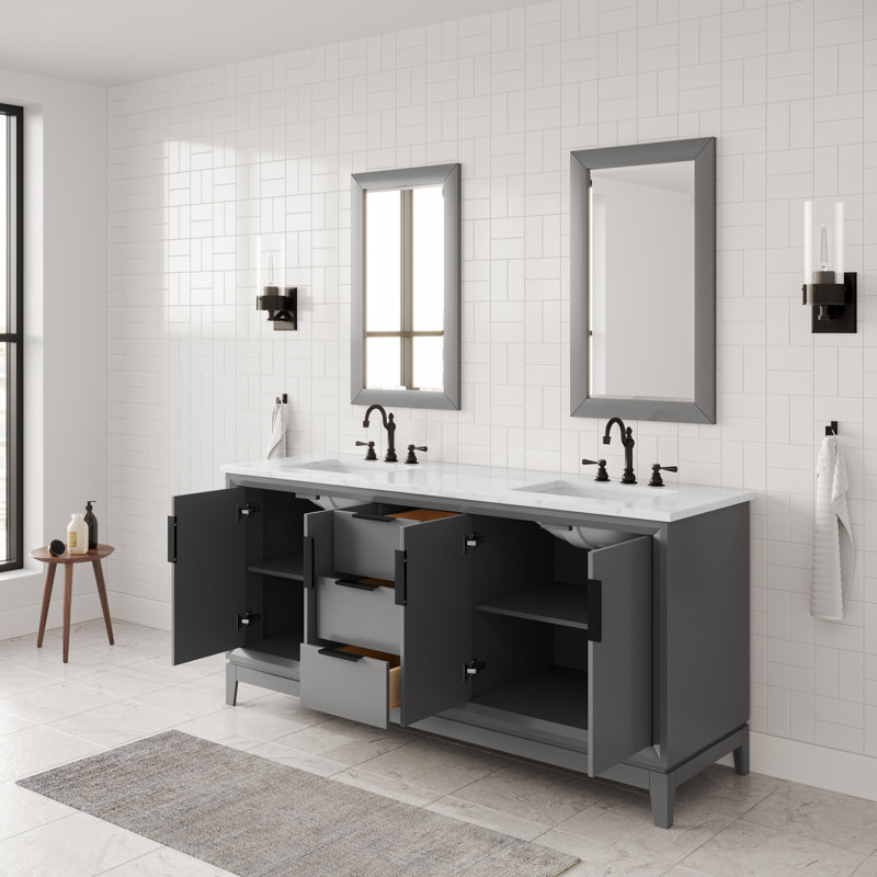 Elizabeth 72'' W Double Vanity, Cashmere Gray