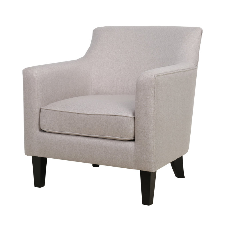 Wendyn Upholstered Armchair, Light Gray Geometric Chenille